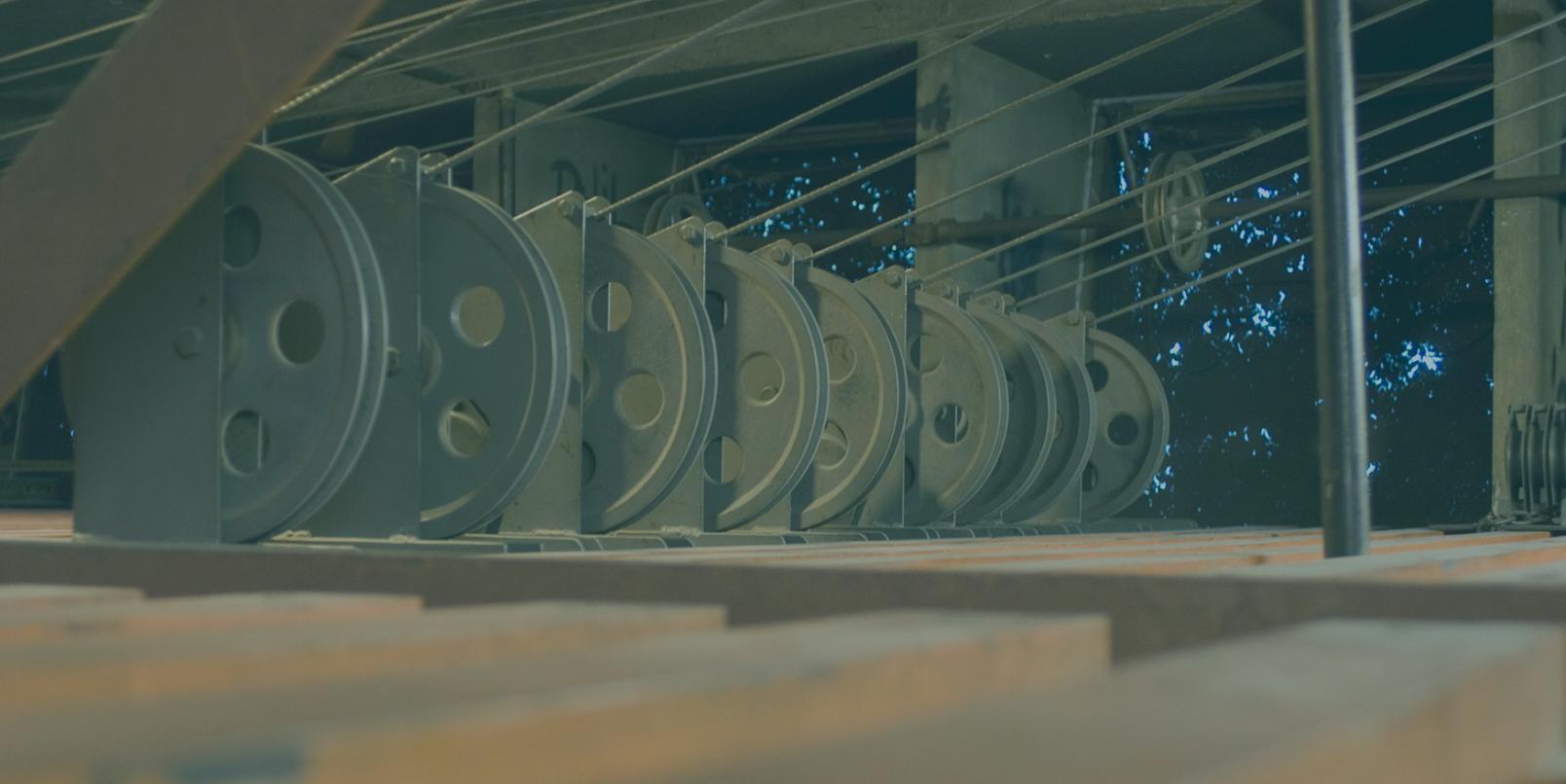 Photo of backstage pulley system.