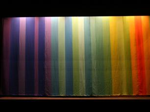 Scan printed back cloth - Rainbow Stripes