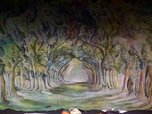 Spray Painted Gauze - Deep in the Forest