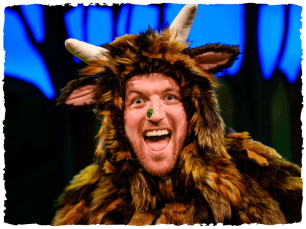 The Gruffalo sticking out their tongue