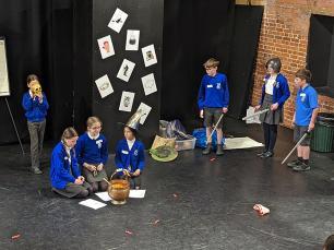 A school enjoying our Shakespeare Workshop