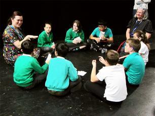 A school enjoying our workshops