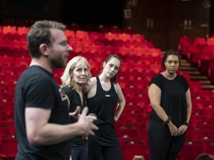 A group of teachers at a Frantic Assembly workshop